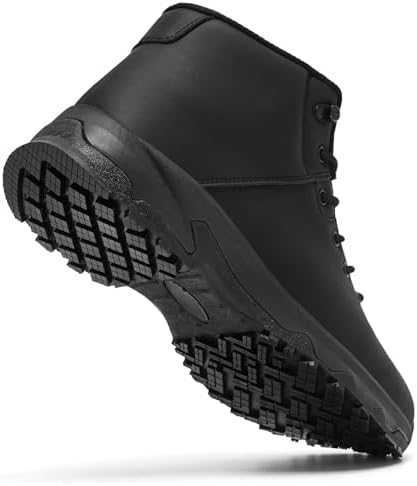SHULOOK Non Slip Work Boots for Men Slip Resistant Shoes Waterproof Food Service Chef Kitchen Restaurant Working Boots Casual Leather Ankle Boot Outdoor Walking Booties - Image 2